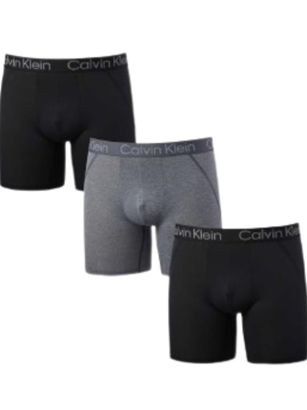 Calvin Klein Mens Lightweight Polyester Boxer Brief, Black (3 Pack)